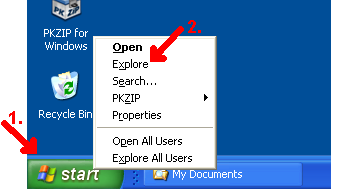 Windows start menu